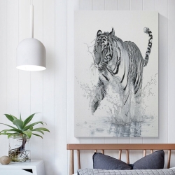 Tigre Peinture sur toile sans cadre, impressions posters art mural pour déco maison chambre bureau