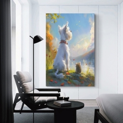 Yorkshire Terrier Peinture sur toile sans cadre, impressions posters art mural pour déco maison chambre bureau