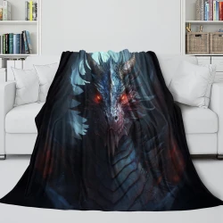 occidental Dragon Mythical Animals Plaid en Polaire Imprimé 3D Couverture Douce Confortable pour Canapé Lit Bureau