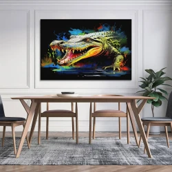 Crocodile Peinture sur toile sans cadre, impressions posters art mural pour déco maison chambre bureau