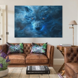 Loup Peinture sur toile sans cadre, impressions posters art mural pour déco maison chambre bureau