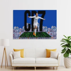 Cristiano Ronaldo Peinture sur toile sans cadre, impressions posters art mural pour déco maison chambre bureau