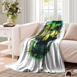Crâne Plaid en Polaire Imprimé 3D Couverture Douce Confortable pour Canapé Lit Bureau