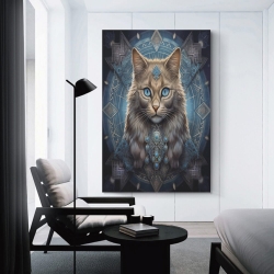 Chat Peinture sur toile sans cadre, impressions posters art mural pour déco maison chambre bureau