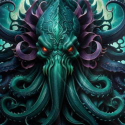 Mythe de l'horreur Cthulhu Housse de Couette Imprimée 3D Douce 3 Pièces Literie Garçons Filles