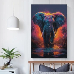 Éléphant Peinture sur toile sans cadre, impressions posters art mural pour déco maison chambre bureau
