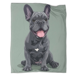 Französische Bulldoggege 3D Gedruckte Fleece-Decke Weiche Gemütliche Decke für Sofa Bett Büro