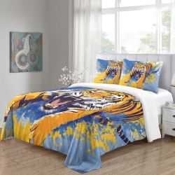 Tigre Housse de Couette Imprimée 3D Douce 3 Pièces Literie Garçons Filles