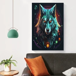 Loup Peinture sur toile sans cadre, impressions posters art mural pour déco maison chambre bureau