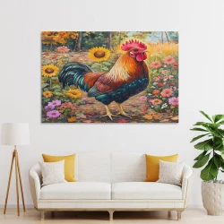 Hahn Unrahmtes Leinwandbild, Wandkunst-Poster-Drucke für Zuhause, Schlafzimmer, Büro Dekoration