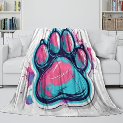Ours brun Plaid en Polaire Imprimé 3D Couverture Douce Confortable pour Canapé Lit Bureau