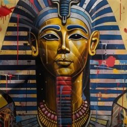 Pharaon égyptien Housse de Couette Imprimée 3D Douce 3 Pièces Literie Garçons Filles
