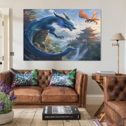 Dragon Peinture sur toile sans cadre, impressions posters art mural pour déco maison chambre bureau