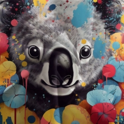 Koala Housse de Couette Imprimée 3D Douce 3 Pièces Literie Garçons Filles