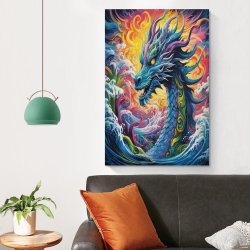 Dragon Peinture sur toile sans cadre, impressions posters art mural pour déco maison chambre bureau