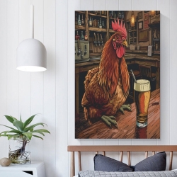 Coq Peinture sur toile sans cadre, impressions posters art mural pour déco maison chambre bureau