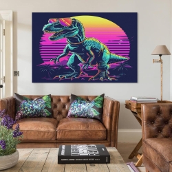 Dinosaure Peinture sur toile sans cadre, impressions posters art mural pour déco maison chambre bureau