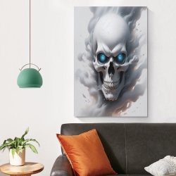 Teschio Pittura su tela senza cornice, stampe di poster arte murale per arredo casa camera ufficio