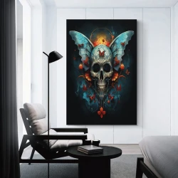 Crâne Peinture sur toile sans cadre, impressions posters art mural pour déco maison chambre bureau