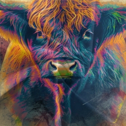 Vache des Highlands Housse de Couette Imprimée 3D Douce 3 Pièces Literie Garçons Filles