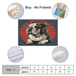 Französische Bulldoggege Unrahmtes Leinwandbild, Wandkunst-Poster-Drucke für Zuhause, Schlafzimmer, Büro Dekoration