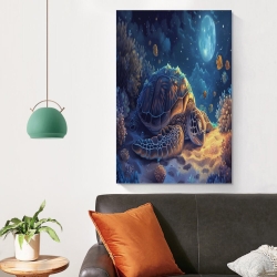 Tortue de mer Peinture sur toile sans cadre, impressions posters art mural pour déco maison chambre bureau