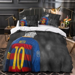 Lionel Messi Copripiumino Stampato 3D Morbido 3 Pezzi Biancheria da Letto per Ragazzi Ragazze