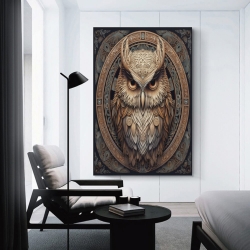 Hibou Peinture sur toile sans cadre, impressions posters art mural pour déco maison chambre bureau