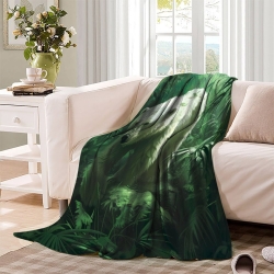 Ours polaire Plaid en Polaire Imprimé 3D Couverture Douce Confortable pour Canapé Lit Bureau
