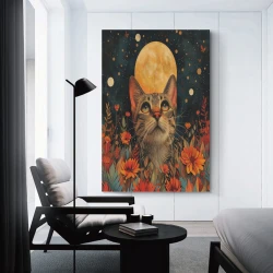 Chat Peinture sur toile sans cadre, impressions posters art mural pour déco maison chambre bureau