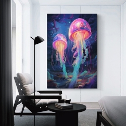 Méduse Peinture sur toile sans cadre, impressions posters art mural pour déco maison chambre bureau