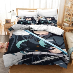 Tueur de démons: Demon Slayer Housse de Couette Imprimée 3D Douce 3 Pièces Literie Garçons Filles
