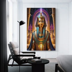 Pharaon égyptien Peinture sur toile sans cadre, impressions posters art mural pour déco maison chambre bureau