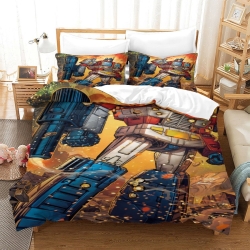 Transformers Optimus Prime Housse de Couette Imprimée 3D Douce 3 Pièces Literie Garçons Filles