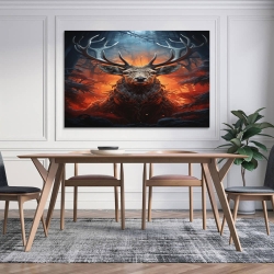 Renne Peinture sur toile sans cadre, impressions posters art mural pour déco maison chambre bureau