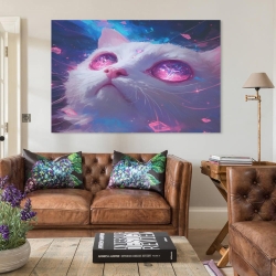 Gato Pintura en lienzo sin marco, impresiones de pósters arte pared para decoración hogar dormitorio oficina