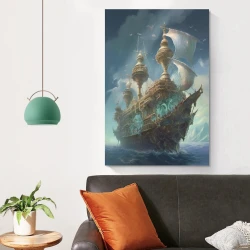 Barca a vela Pittura su tela senza cornice, stampe di poster arte murale per arredo casa camera ufficio
