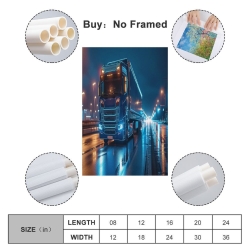 Gros camion Peinture sur toile sans cadre, impressions posters art mural pour déco maison chambre bureau