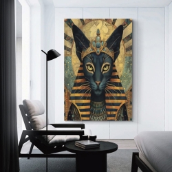 Egyptian Chat Peinture sur toile sans cadre, impressions posters art mural pour déco maison chambre bureau