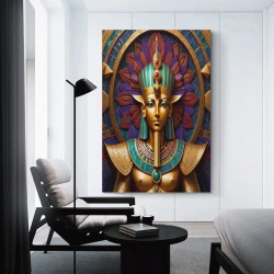 Pharaon égyptien Peinture sur toile sans cadre, impressions posters art mural pour déco maison chambre bureau