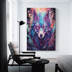 Loup Peinture sur toile sans cadre, impressions posters art mural pour déco maison chambre bureau