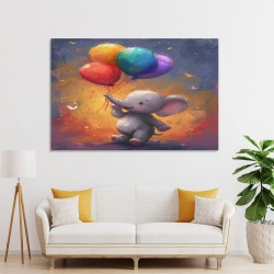 Éléphant Peinture sur toile sans cadre, impressions posters art mural pour déco maison chambre bureau