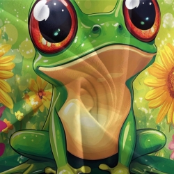 Grenouille Housse de Couette Imprimée 3D Douce 3 Pièces Literie Garçons Filles