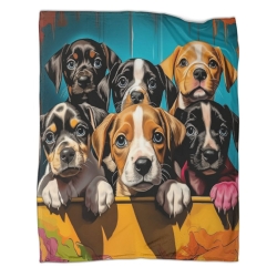 Labrador Chien Plaid en Polaire Imprimé 3D Couverture Douce Confortable pour Canapé Lit Bureau