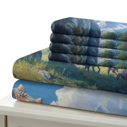 Dinosaure Housse de Couette Imprimée 3D Douce 3 Pièces Literie Garçons Filles