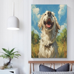 Chien Peinture sur toile sans cadre, impressions posters art mural pour déco maison chambre bureau