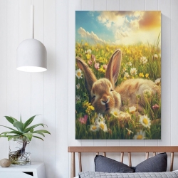 Lapin Petit lapin Peinture sur toile sans cadre, impressions posters art mural pour déco maison chambre bureau