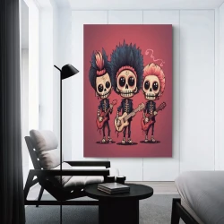 Crâne Peinture sur toile sans cadre, impressions posters art mural pour déco maison chambre bureau