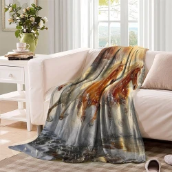 Cheval Plaid en Polaire Imprimé 3D Couverture Douce Confortable pour Canapé Lit Bureau