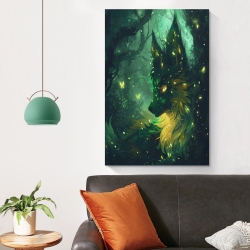 Renard Peinture sur toile sans cadre, impressions posters art mural pour déco maison chambre bureau